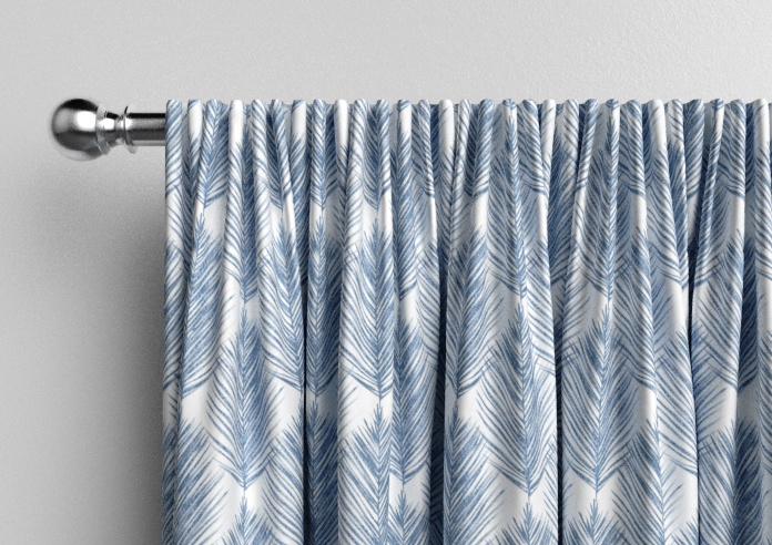 Gentle Palm, Navy - Made to Measure Curtains - Image 9